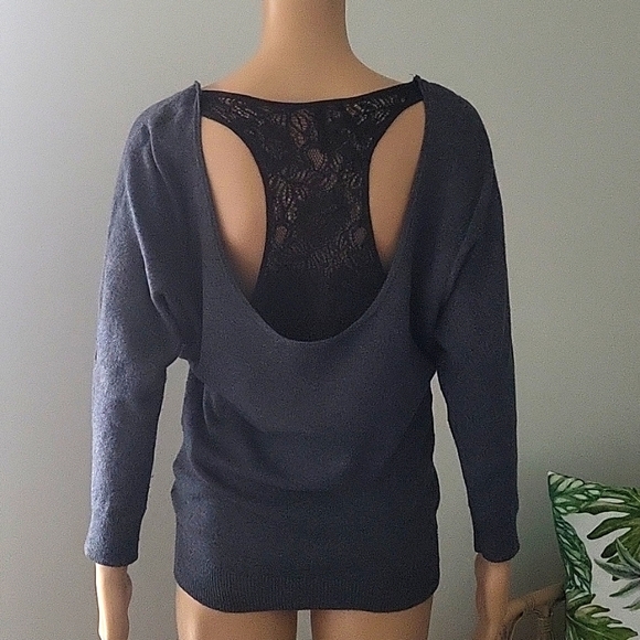 Guess Lace Racer Back Sweater - Picture 2 of 4